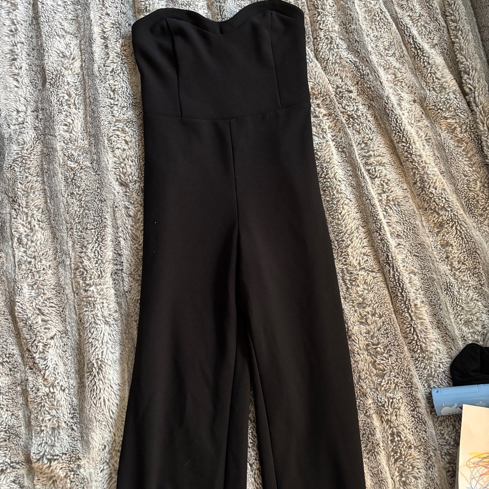 Abercrombie & Fitch Black Strapless Jumpsuit